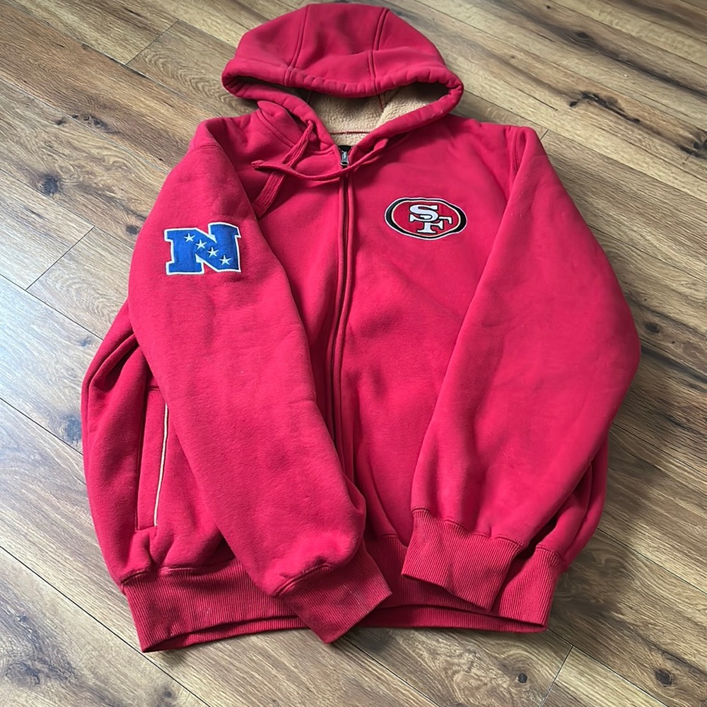 San Francisco 49ers zip up hoodie size large